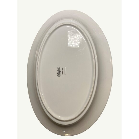 Fair Field Fine China Oval Platter Wit Festive Red & Green Holiday Design Vintag - Picture 8 of 13